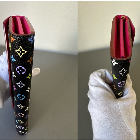 Louis Vuitton Takashi Murakami Sarah Wallet Black Multicolored - Picture 7 of 16